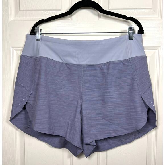 Athleta Run With It Textured 3.5" Short Violet Purple Women's 1X Plus Ladies Gym - Picture 1 of 11